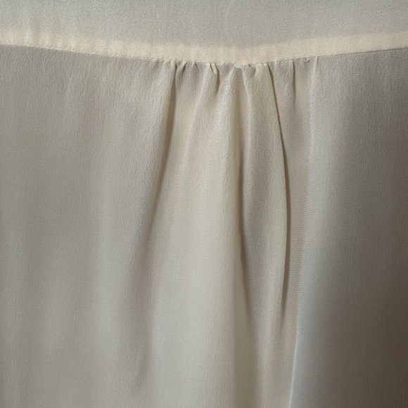 EUC sheer silk blouse. Covered buttons. Very soft off white color. - Picture 7 of 7